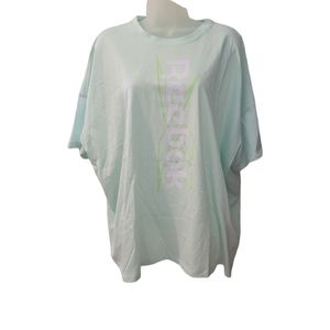Reebok Women's Aqua Blue Graphic Athletic TShirt Sz 2x